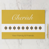 フローラアクセント付き金ゴールド白黒 ペーパーパッド (インサイチュ)