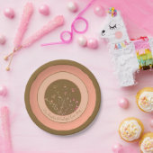 フローラアクセント桃 ペーパープレート (パーティー)