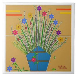 "フローラアクセント" 6 x 6セラミックタイル タイル