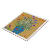 "フローラアクセント" 6 x 6セラミックタイル タイル (側面)