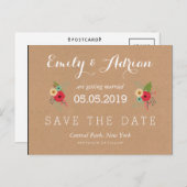 フローラアクセントKraft日付はがきを保存 案内ポストカード (正面/裏面)