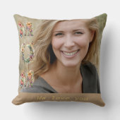 フローラアクセントMOM枕とカスタム写真 クッション (正面)