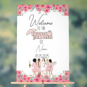 フローラアクリルブライダルシャワー標識 アクリルサイン (ニュートラル)