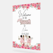 フローラアクリルブライダルシャワー標識 アクリルサイン (傾斜)