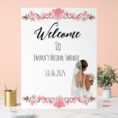 フローラアクリルブライダルシャワー標識 アクリルサイン (ウェディング)