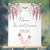 フローラアクリルブライダルシャワー標識 アクリルサイン (ニュートラル)