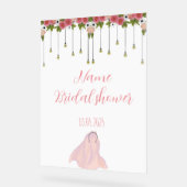 フローラアクリルブライダルシャワー標識 アクリルサイン (傾斜)