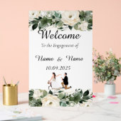 フローラアクリル婚約標識 アクリルサイン (ウェディング)