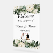 フローラアクリル婚約標識 アクリルサイン (傾斜)