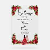 フローラアクリル婚約標識 アクリルサイン (正面)