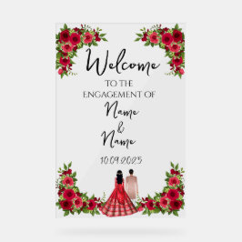 フローラアクリル婚約標識 アクリルサイン