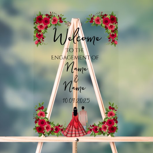 フローラアクリル婚約標識 アクリルサイン (ニュートラル)