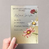 フローラアクリル結婚式招待状 アクリル招待状 (インサイチュ (ポータブル))