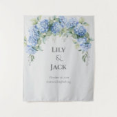 フローラアジサイ写真セルフィー結婚の背景 タペストリー (正面)