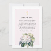 フローラアジサイ宗教葬儀サンキューカード 招待状 (正面)