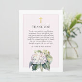 フローラアジサイ宗教葬儀サンキューカード 招待状 (スタンド正面)
