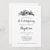 フローラアダルトバプテスマ招待状 招待状 (正面/裏面)