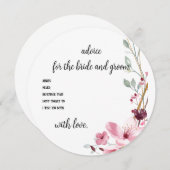 フローラアドバイスウェディングシャワーアドバイスカード 招待状 (正面/裏面)