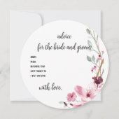 フローラアドバイスウェディングシャワーアドバイスカード 招待状 (正面)