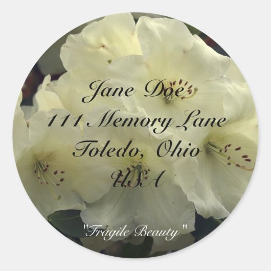 フローラアドレスのシール ラウンドシール (正面)