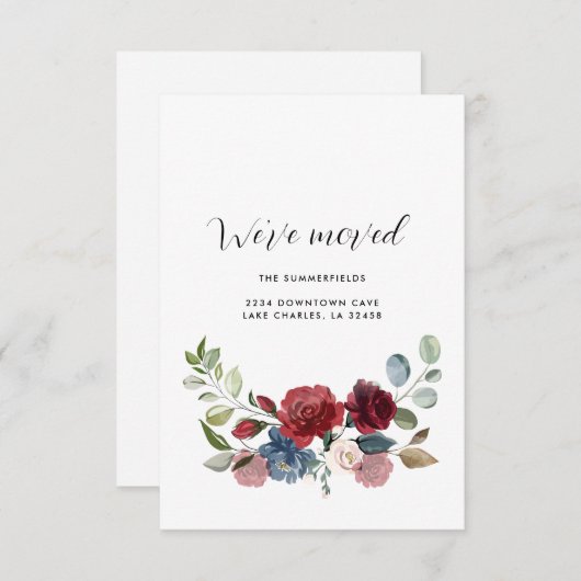 フローラアドレス変更の更新の移動告知 (正面/裏面)