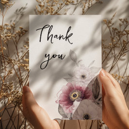 フローラアネモネベビーシャワー サンキューカード