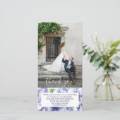 フローラアネモネ結婚パープルの写真 サンキューカード (スタンド正面)