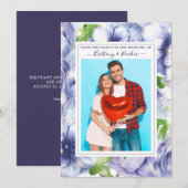 フローラアネモネ結婚パープルの写真 セーブザデート (正面/裏面)