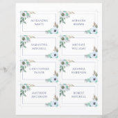 フローラアネモンエレガントなウェディングネーム座席表 (正面)
