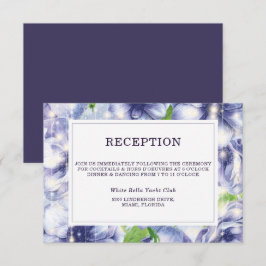 フローラアネモンパープルウェディングレセプション 招待状