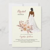 フローラアフリカンアメリカンブライドウェディングシャワー 招待状 (正面)