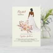フローラアフリカンアメリカンブライドウェディングシャワー 招待状 (スタンド正面)