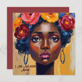 フローラアフロウーマンポートレート シーズンカード (正面/裏面)