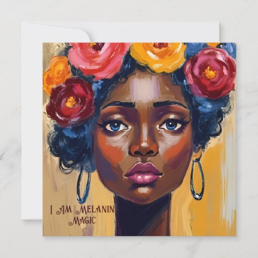 フローラアフロウーマンポートレート シーズンカード (正面)