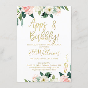 フローラアプリとバブリーのブライダルシャワーへの招待 招待状