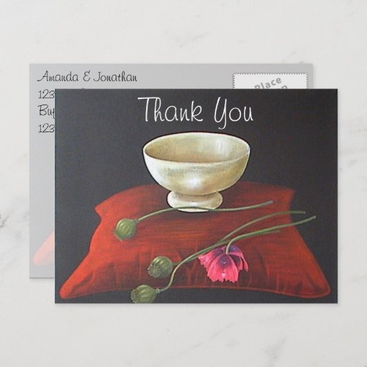 フローラアヘンPoppyありがとう ポストカード (正面/裏面)