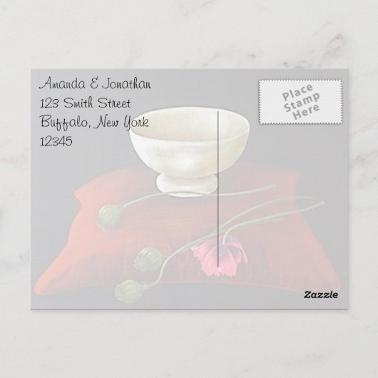 フローラアヘンPoppyありがとう ポストカード (裏面)