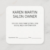 フローラアポイントメント予約 | QRコード 予約カード (裏面)