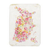 フローラアメリカの地図 マグネット (縦)