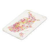 フローラアメリカの地図 マグネット (左側)