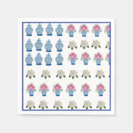 フローラアメリカンフラッグジンジャージャー紙ゲストナプキン スタンダードカクテルナプキン