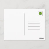 フローラアメージングティール（緑がかった色）記念日カード ポストカード (裏面)