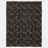 フローラアライグマかわいい眠るアライグマのパターン フリースブランケット (正面)