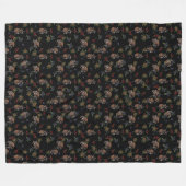 フローラアライグマかわいい眠るアライグマのパターン フリースブランケット (正面(横))