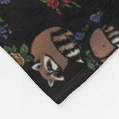 フローラアライグマかわいい眠るアライグマのパターン フリースブランケット (角)