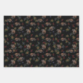 フローラアライグマかわいい眠るアライグマのパターン ラッピングペーパーシート (正面3)