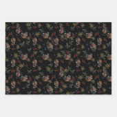 フローラアライグマかわいい眠るアライグマのパターン ラッピングペーパーシート (正面)