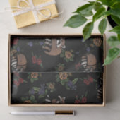 フローラアライグマかわいい眠るアライグマのパターン 薄葉紙 (ギフト)