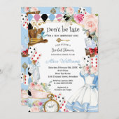 フローラアリスインワンダーランドブライダルシャワーティーパーティー 招待状 (正面/裏面)