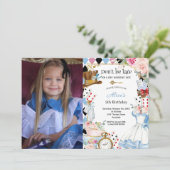 フローラアリスインワンダーランド誕生日ティーパーティー 招待状 (スタンド正面)